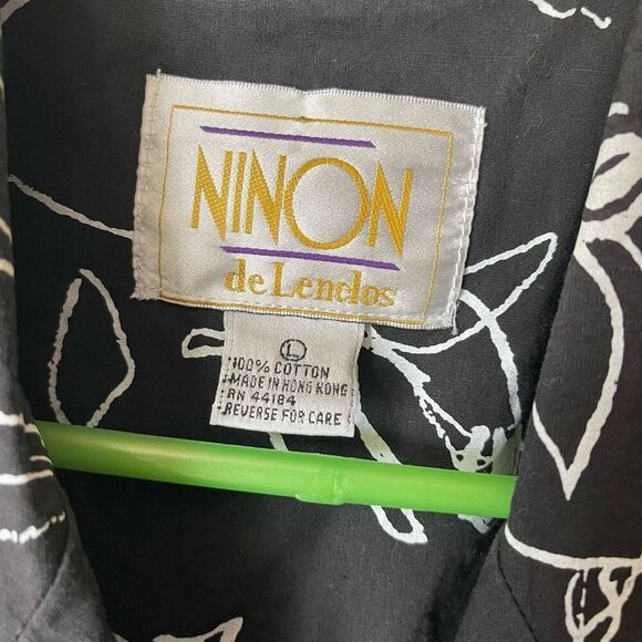 Vintage Ninon depends size L 100% cotton jacket - Picture 3 of 7